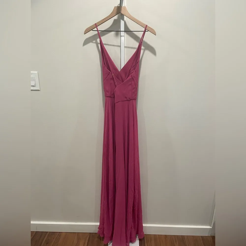 After Six Faux Wrap Criss Cross Back Maxi Dress Size 12‎ Pink - Image 9