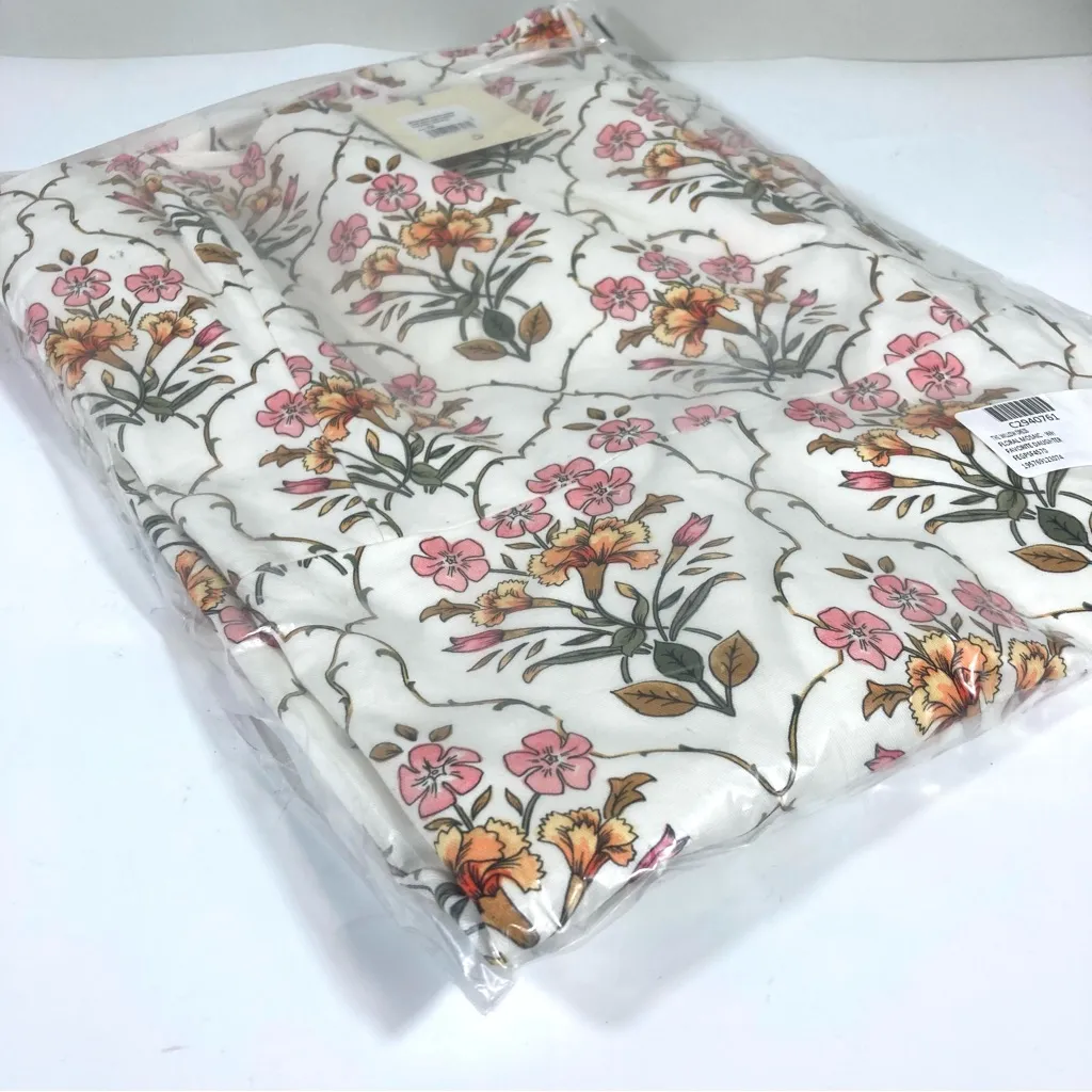 NWT Favorite Daughter The Willow Dress Size Floral Mosaic 12 White - Image 13