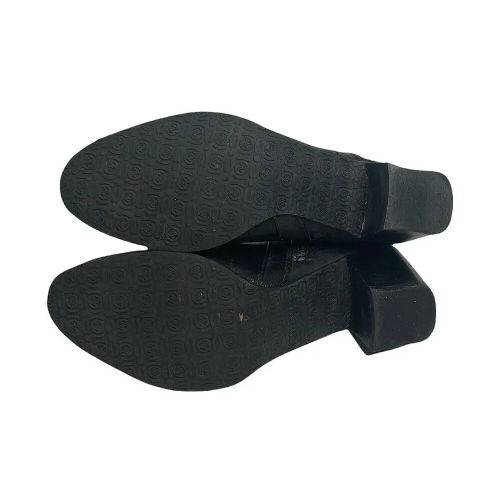 Adrienne Vitadini Harper Womens Black Leather Buckle Ankle Boots Booties Sz 8.5 - Image 8