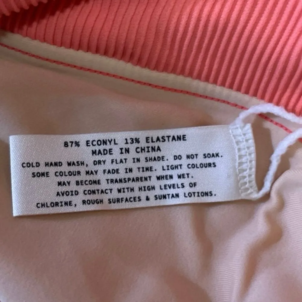 Zulu & Zephyr Women's Orange Rib Knit High Waist Swim Swimsuit Bikini Bottom 6 - Image 4