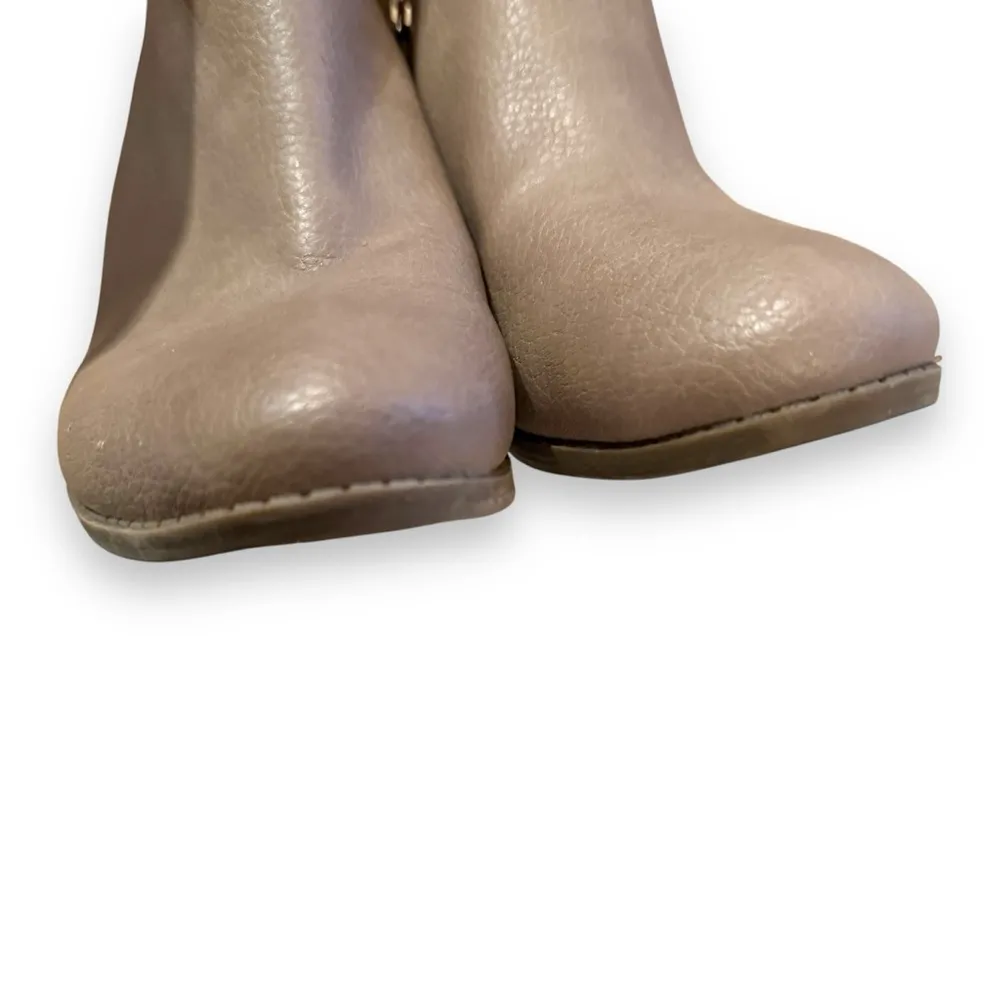 Dr Scholls Be Energized Foam Technology Taupe Gray Heeled Slip On Booties Sz 8‎ Tan - Image 5