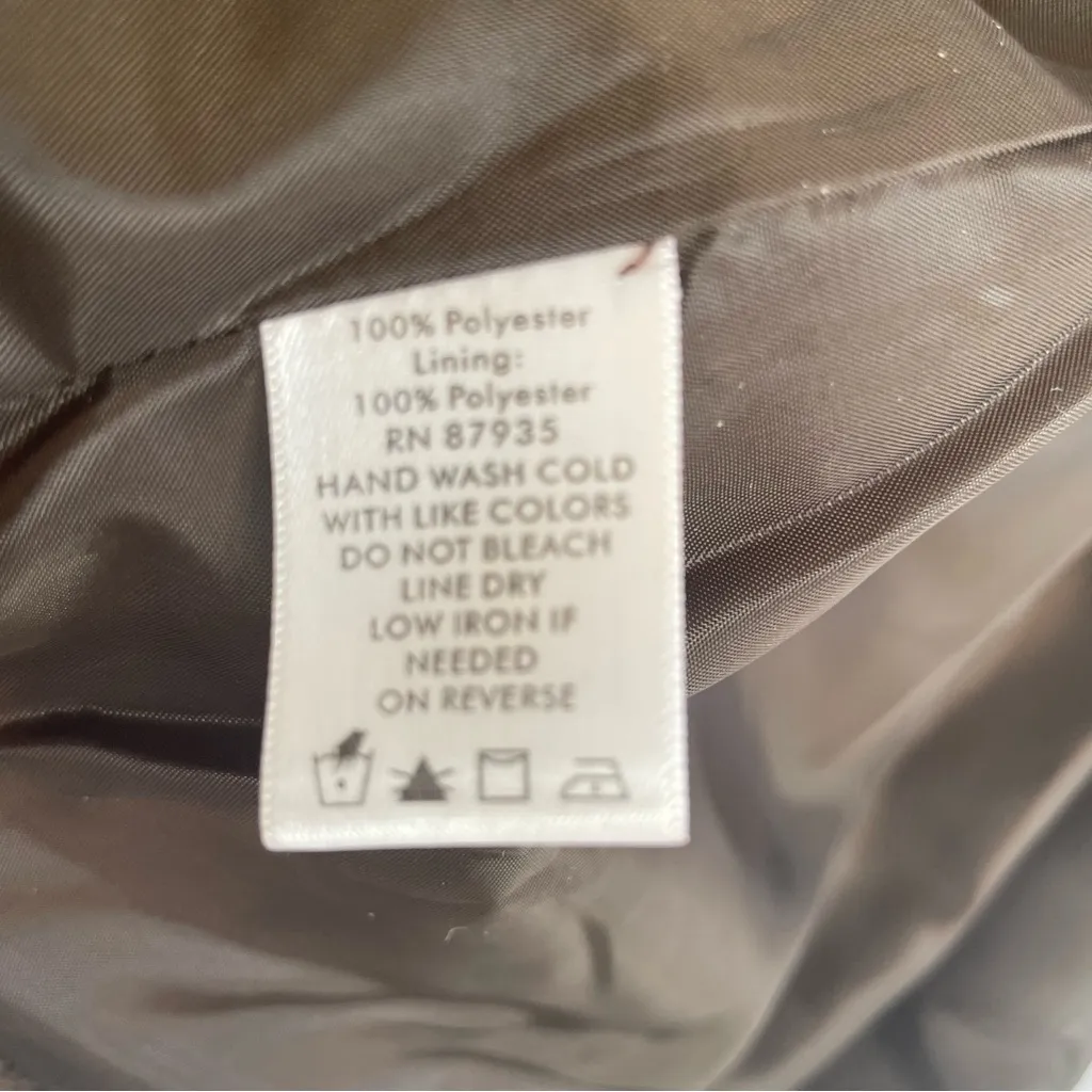 Susan Graver Brown Crocodile Pattern Jacket size L Zip Front 2 pocket - Image 9