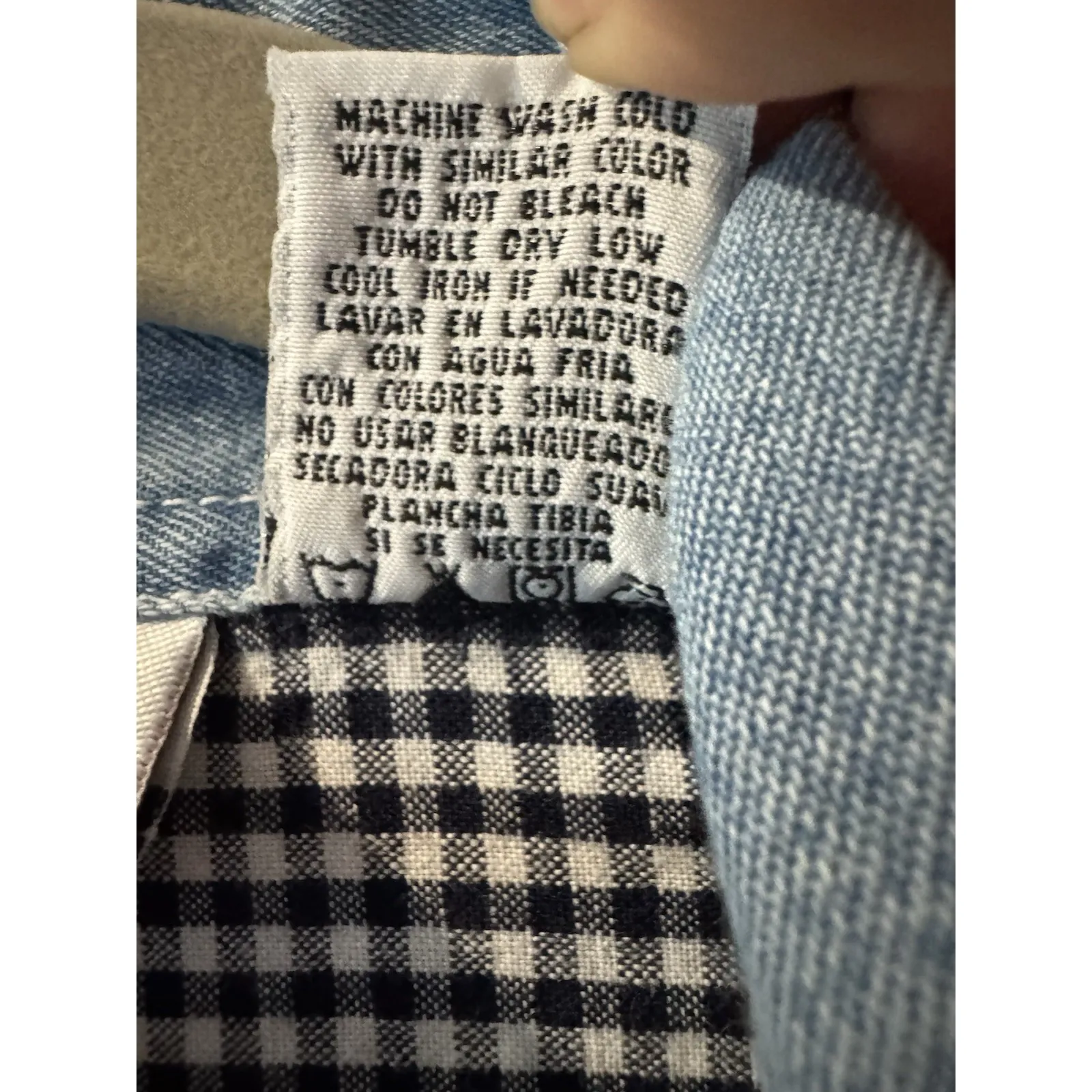 Vintage 2000 Looney Tunes Tweety Bird Gingham Shirt‎ Women's 14W/16W Size 12 - Image 4