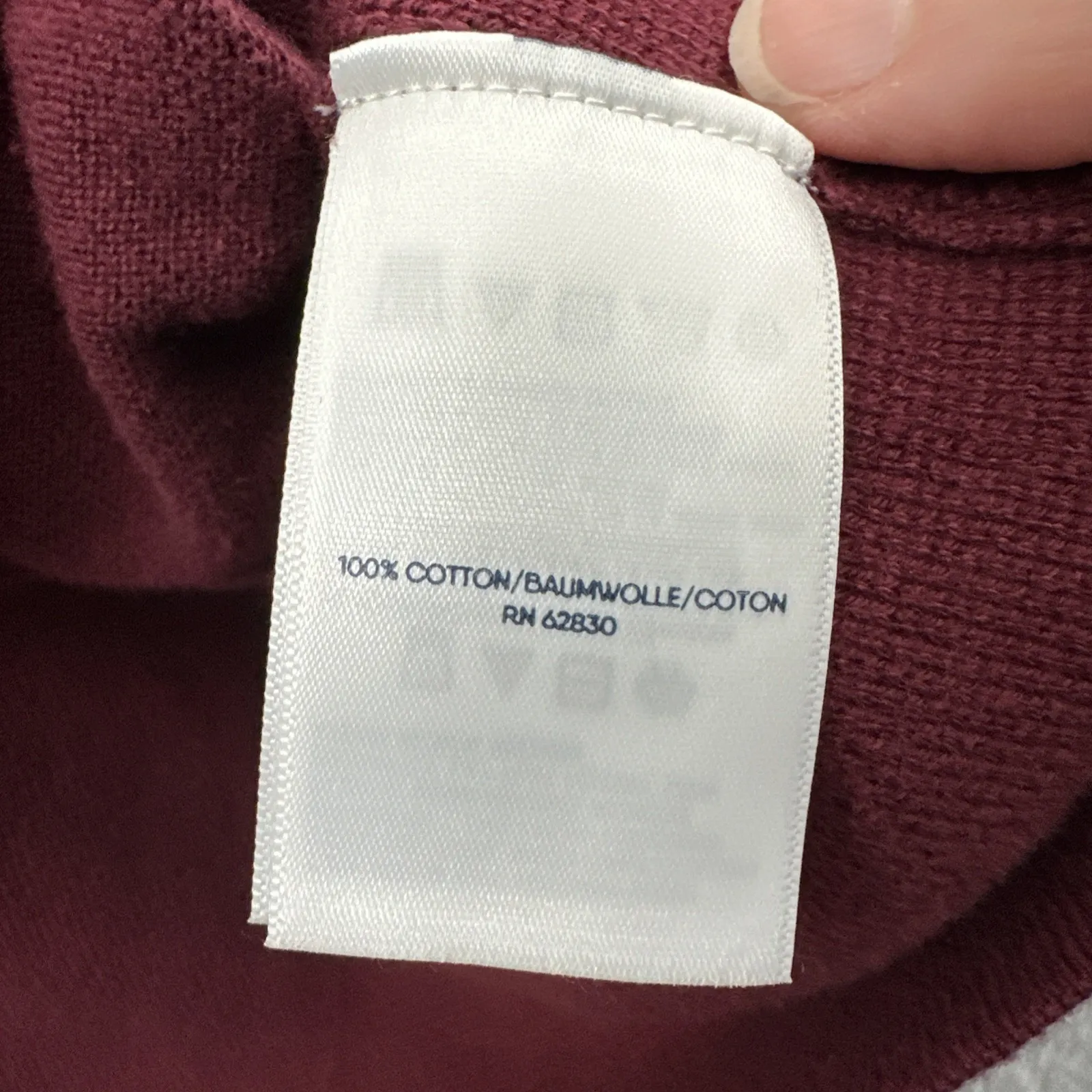 Lands' End Knit Cardigan Sweater Burgundy Preppy Academia Cotton Women's Medium - Image 4