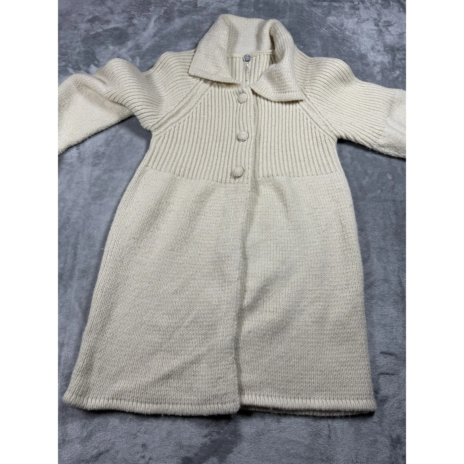 Maragret O'Leary Wool Blend Button Cardigan Sweater Jacket Womens Small - Image 4