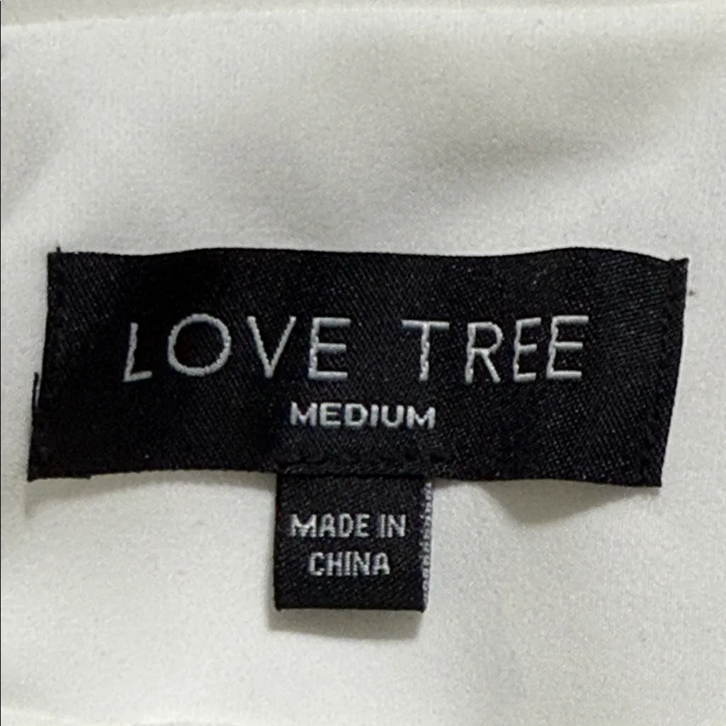 LOVE TREE size medium women’s off white blazer office corpcore shoulder pads - Image 10