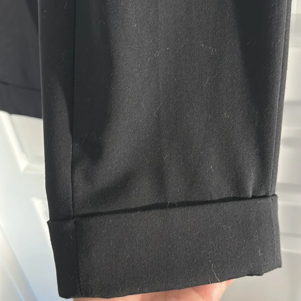 WHBM White House Black Market Black Legacy Cropped Pants Size 4 EUC #7605 - Image 2