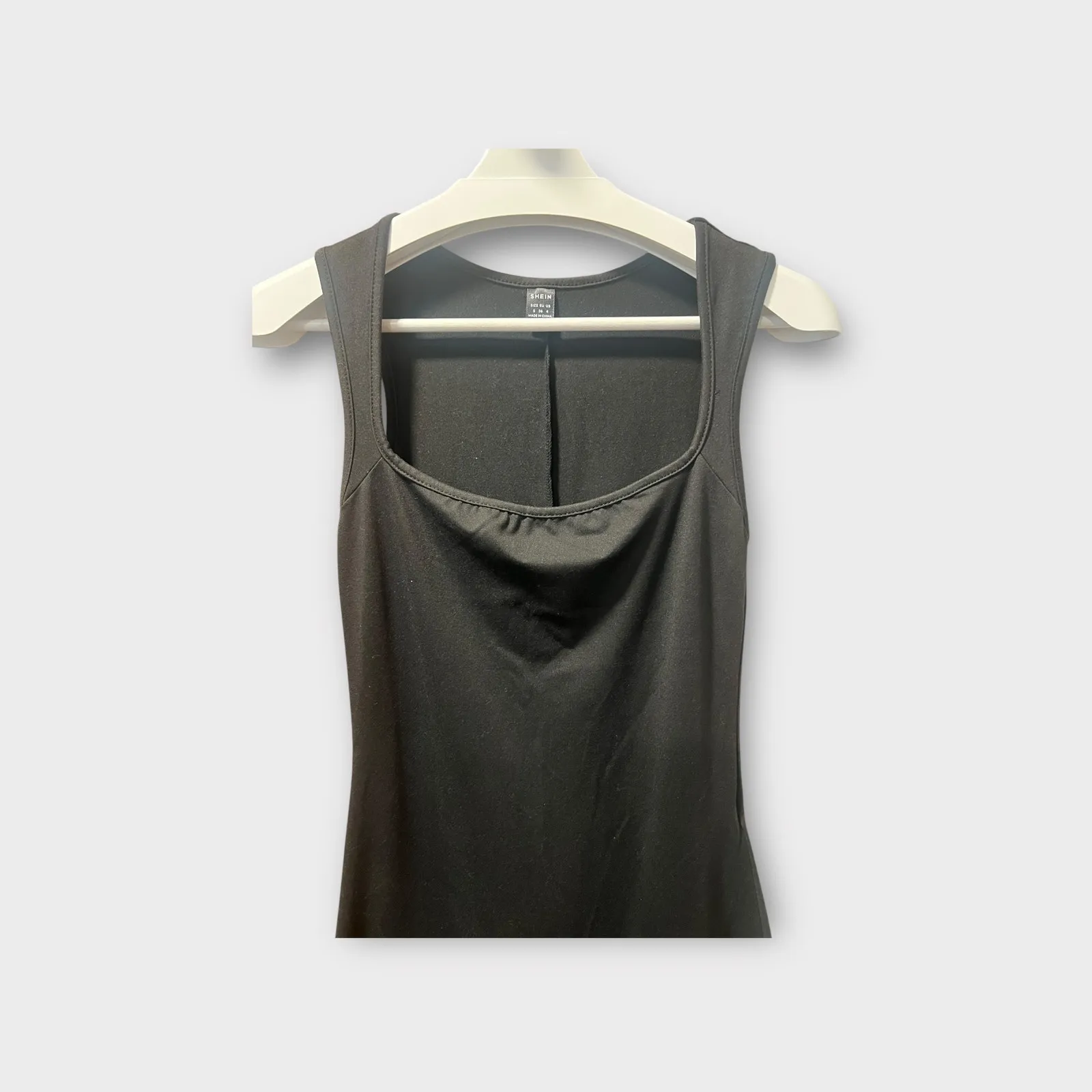 Women’s Sleeveless Fared Jumpsuit Black Athleisure Goth Yoga Workout Small - Image 4