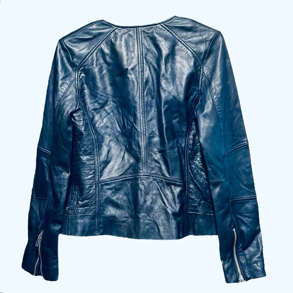 Wilsons Leather Navy Blue Jacket - Image 3
