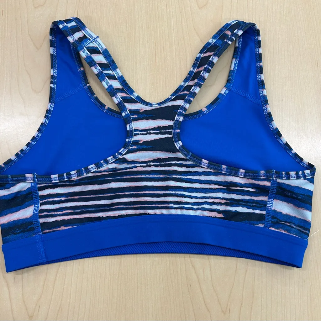 Nike Blue And Black Sports Bra  Women Size Medium Exercise Workout Athletic - Image 4