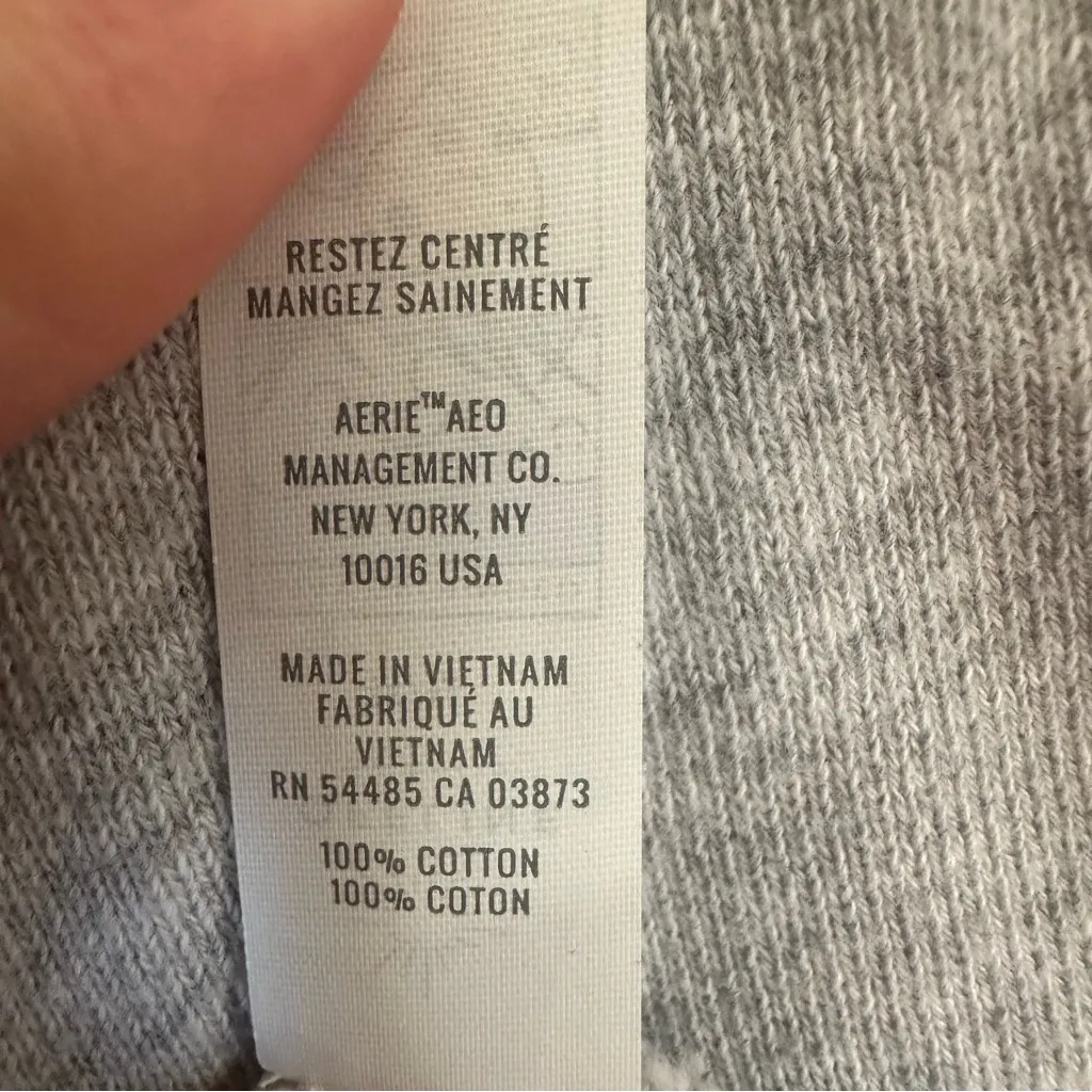 Offline Aerie Weekend Cutout Dress Sweatshirt Cotton Women’s Medium Heather Gray - Image 8