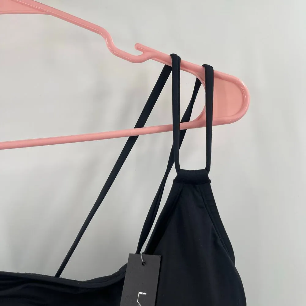 La Blanca Swimsuit Size 8 Black Goddess One Shoulder Strappy Back NWT Swim Beach - Image 10