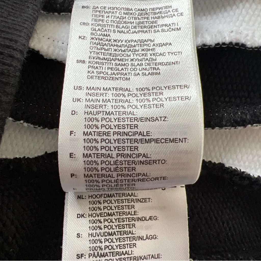 Adidas Sweatshirt Womens Small Black White Colorblock EQT‎ Originals Streetwear - Image 7