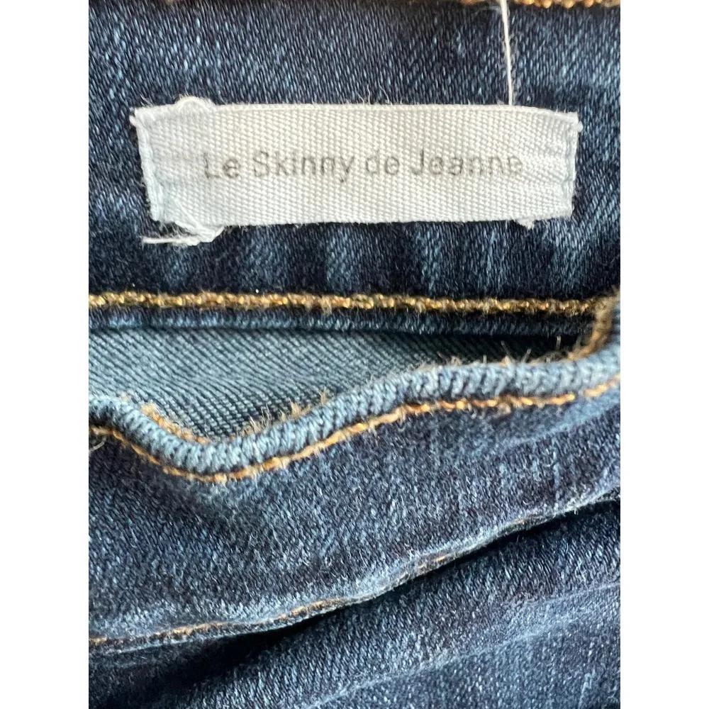 Frame Jeans Le Skinny de Jeanne Frayed Scallop Hem Size 27 - Image 8