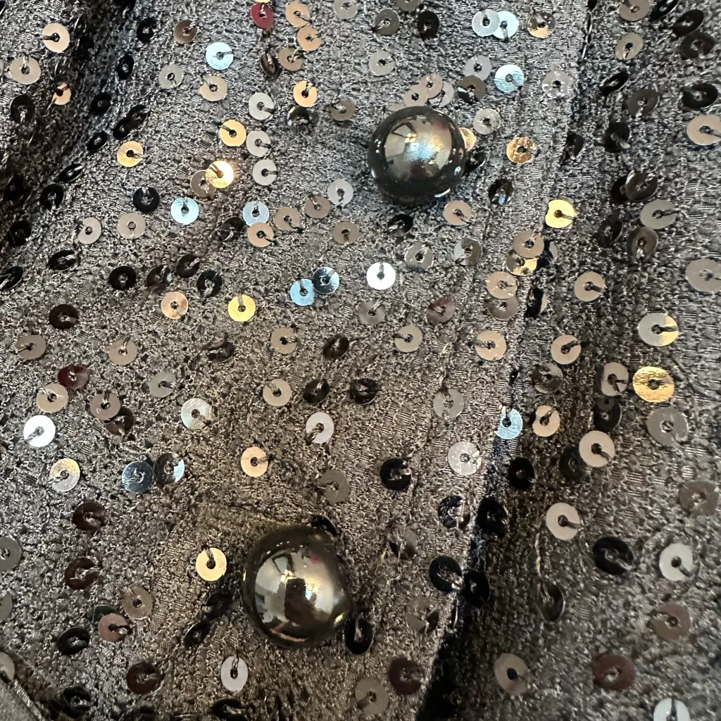 Vintage Betsey Johnson Glam Rock Sequin Whimsigoth Jacket Punk Goth Pinup Size 4 - Image 7