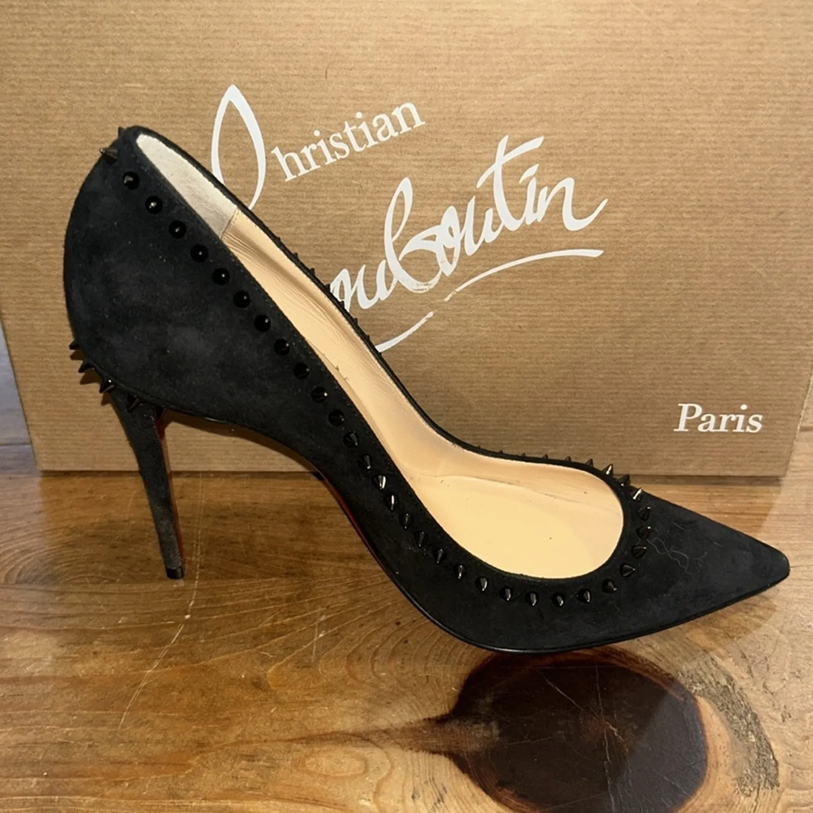 CHRISTIAN LOUBOUTIN Veau Velours Anjalina 100 Pumps size 37 - Image 10