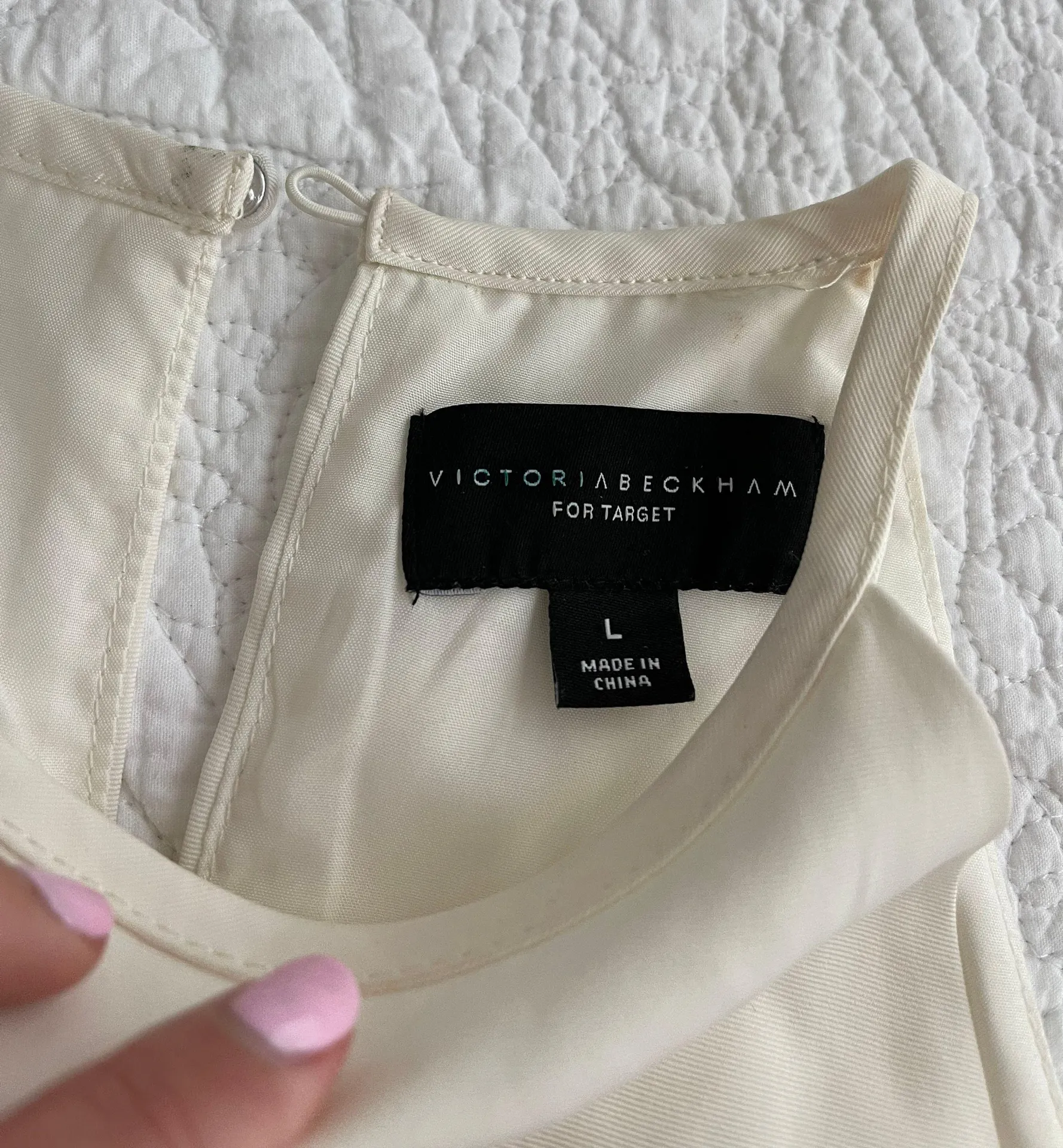 Victoria Beckham Ivory Shift Dress - Image 7