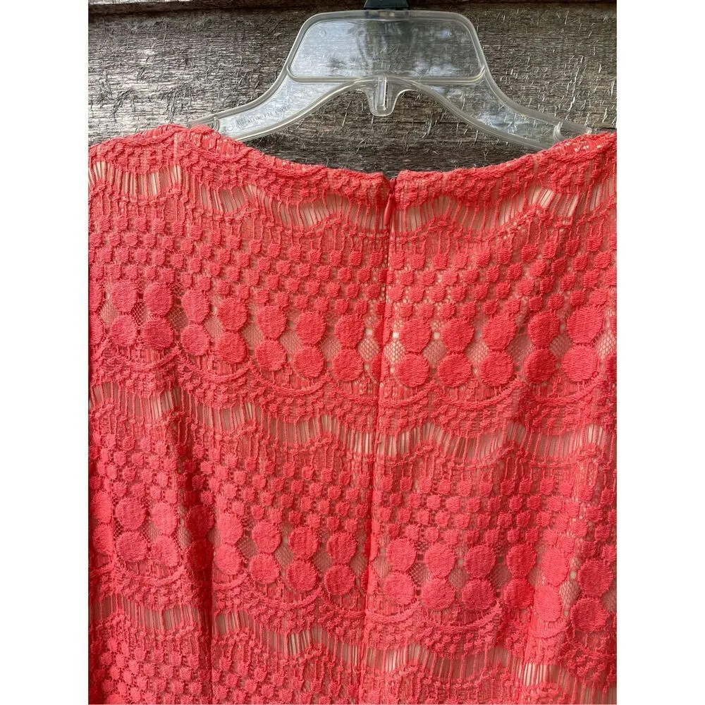 Jessica Howard size 16 lacy lined crochet type dress boho festival . - Image 5