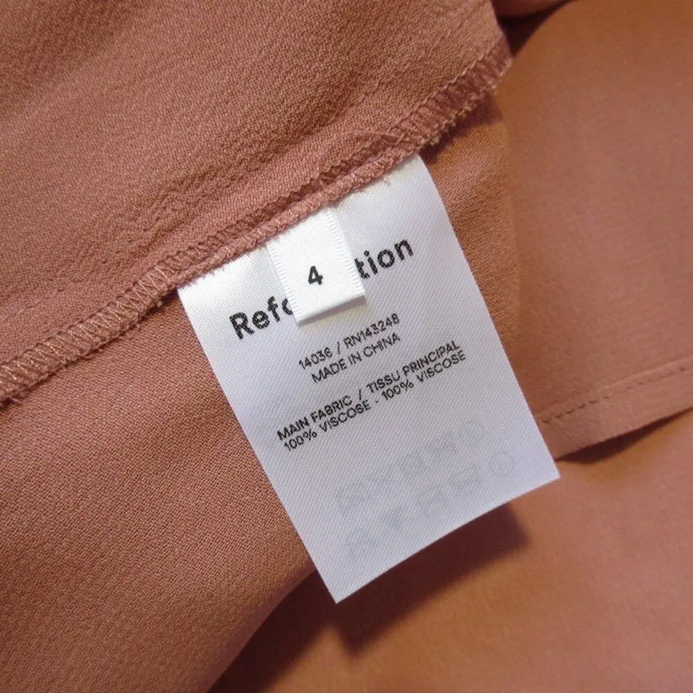 NWT Reformation Twilight in Praline Side Slit Georgette Midi Tank Dress 4 - Image 4