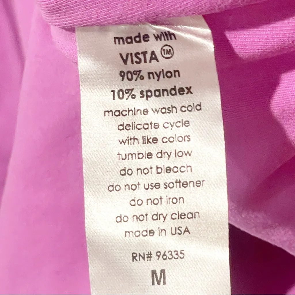 Susana Monaco‎ Size Medium Pink Low V Neck Ruffle Bodysuit in Bubble - Image 4