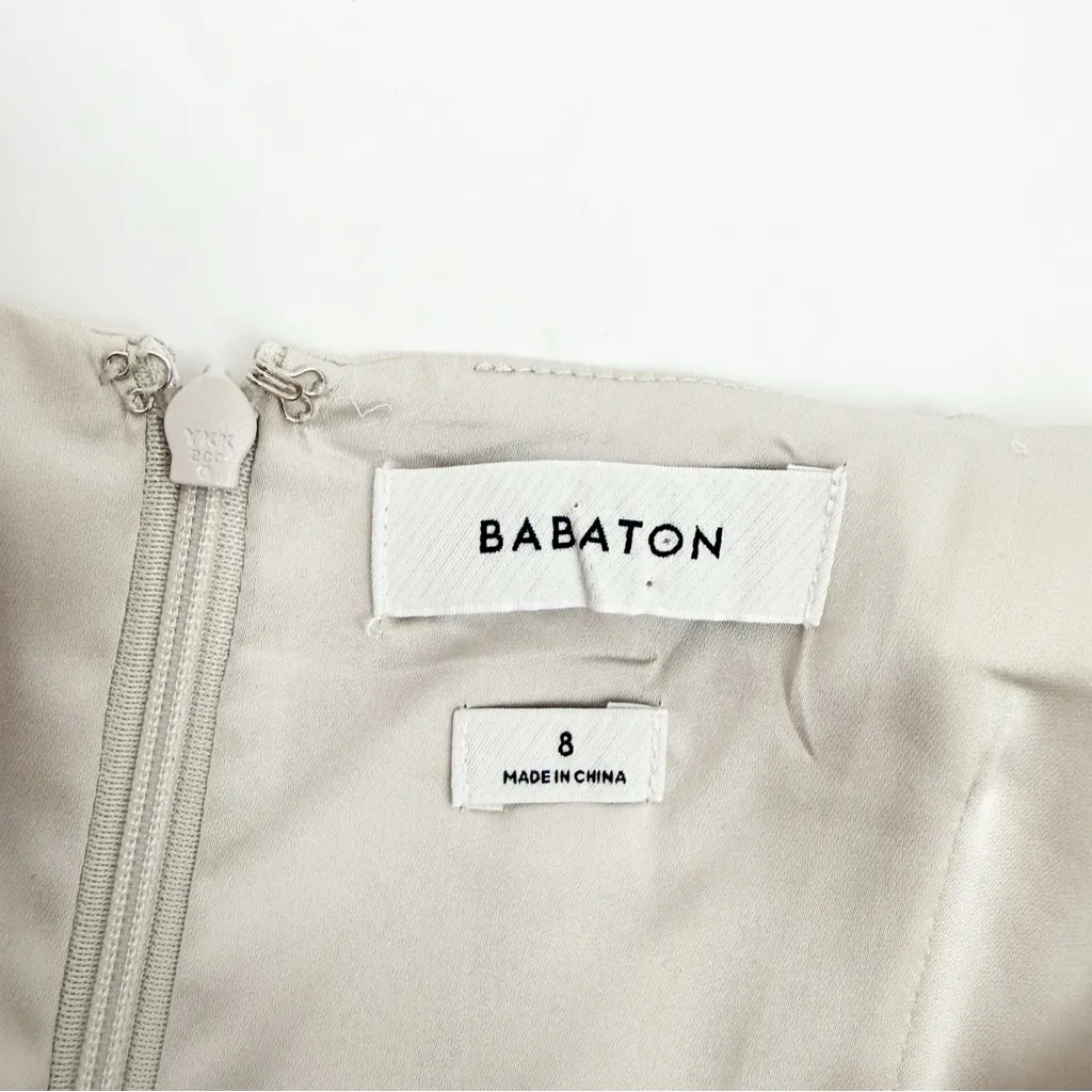 Aritzia x Babaton 90’s Satin Square Neck Slit Midi Dress Pearl - Image 10