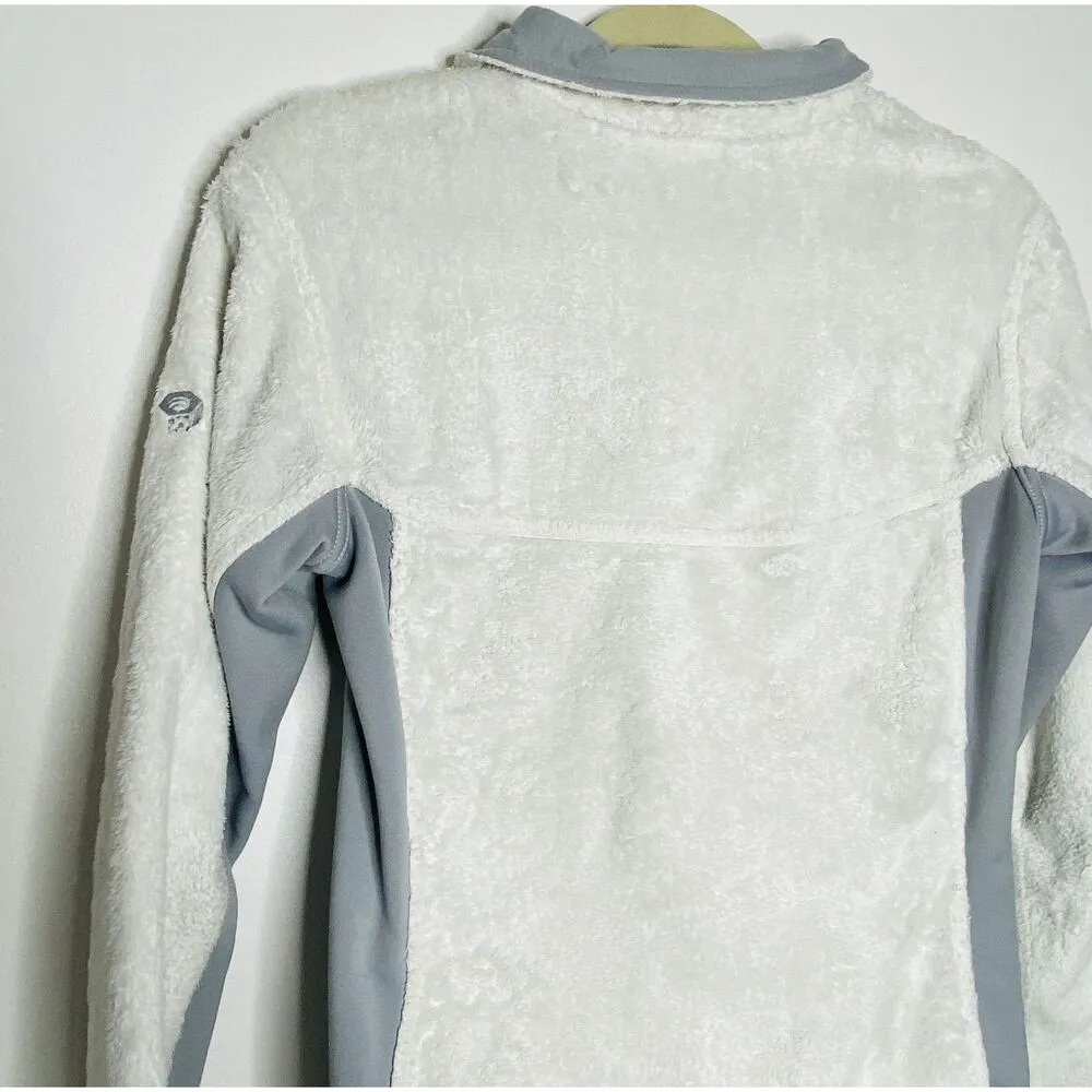 Mountain Hardwear Pyxis White Grey Furry Fleece Jacket Outdoor Cozy Techwear S - Image 12
