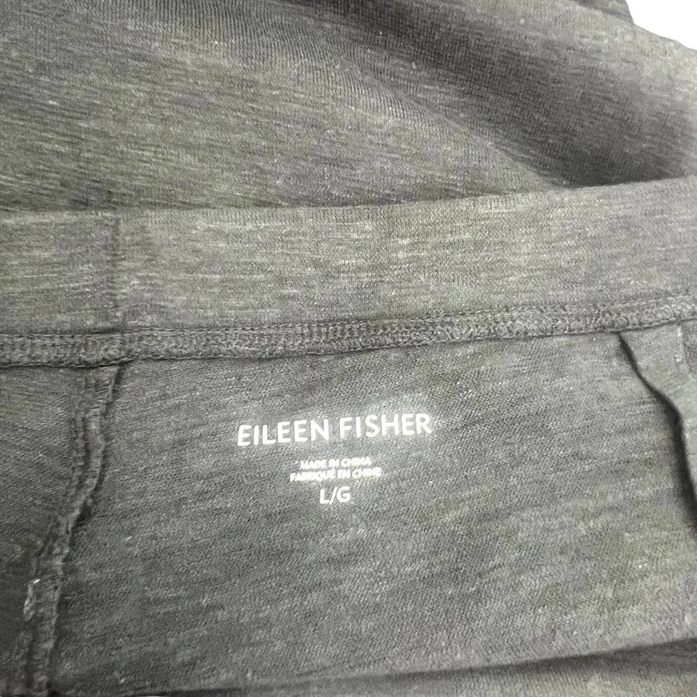 Eileen Fisher‎ Hemp Tapered Pleated Pants Charcoal Gray Size Large - Image 8