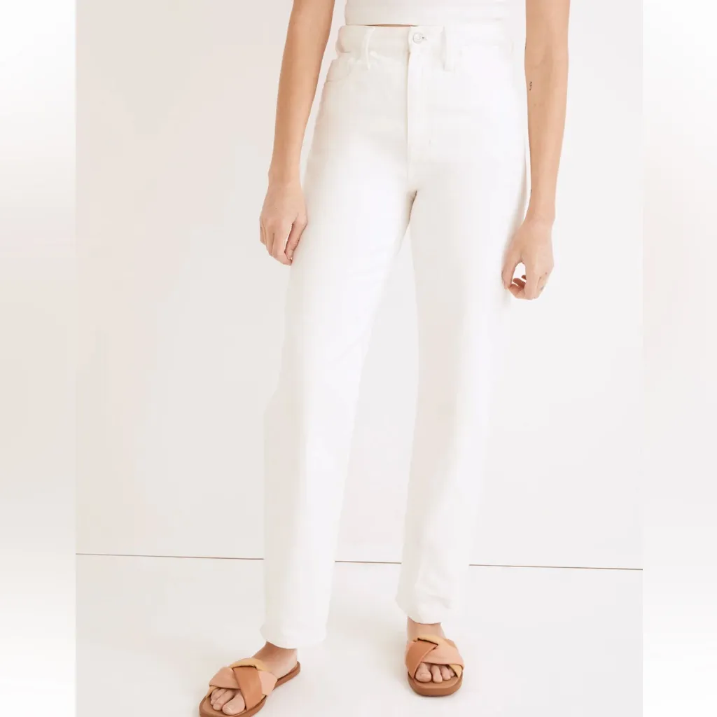 Madewell Convertible Paperbag High Waist Oversized Baggy Dad Jean in Tile White - Image 16