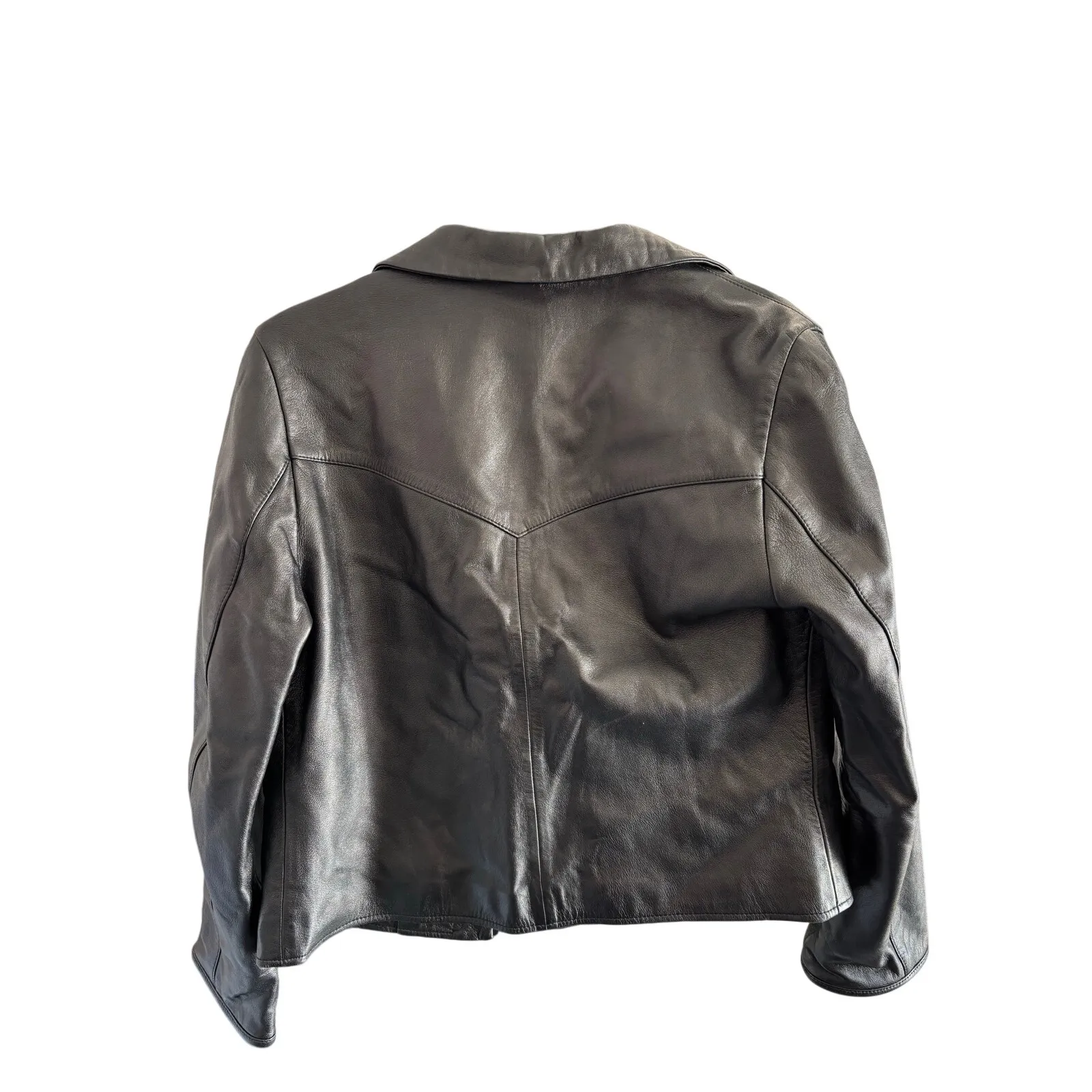 Neely Mack San Francisco women’s black leather jacket size medium - Image 4