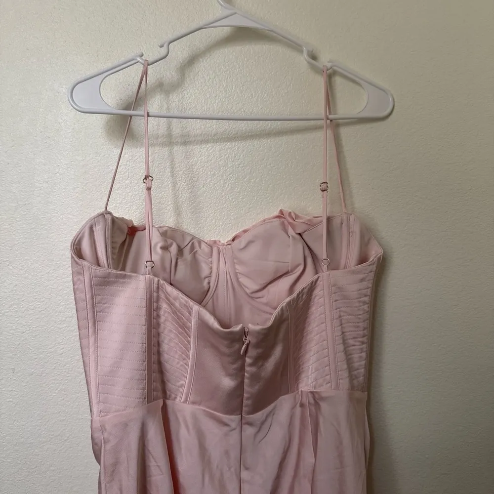House of CB Charmaine Blush Pink Corset Maxi Dress - Image 8