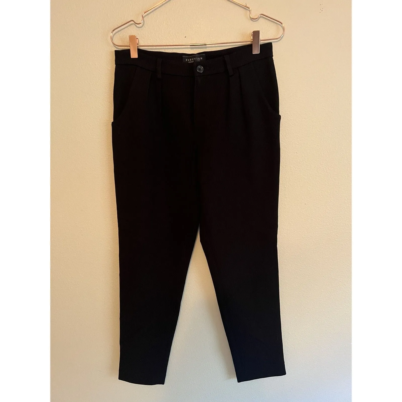 Peruvian Connection Black Casual Pants Women's Size 6 - Image 3