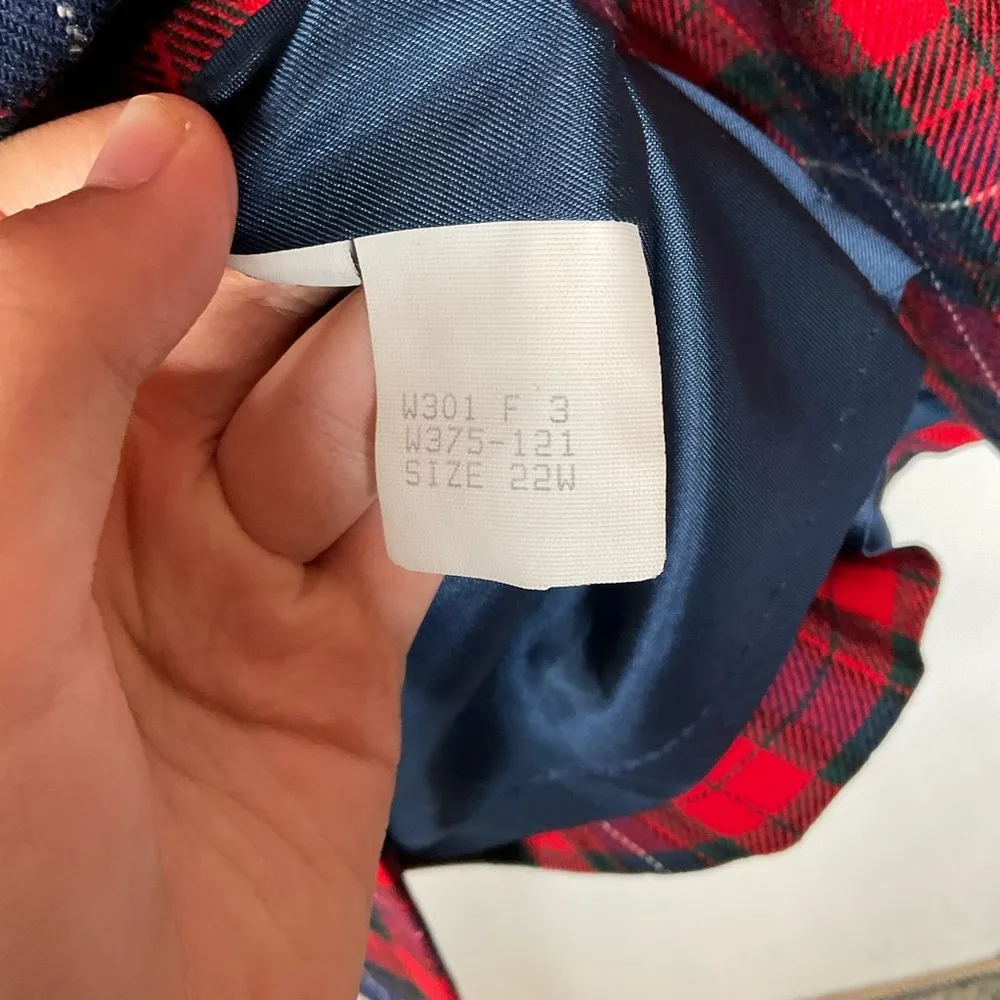 Pendleton Plaid Wool Blazer Size 22W - Image 3