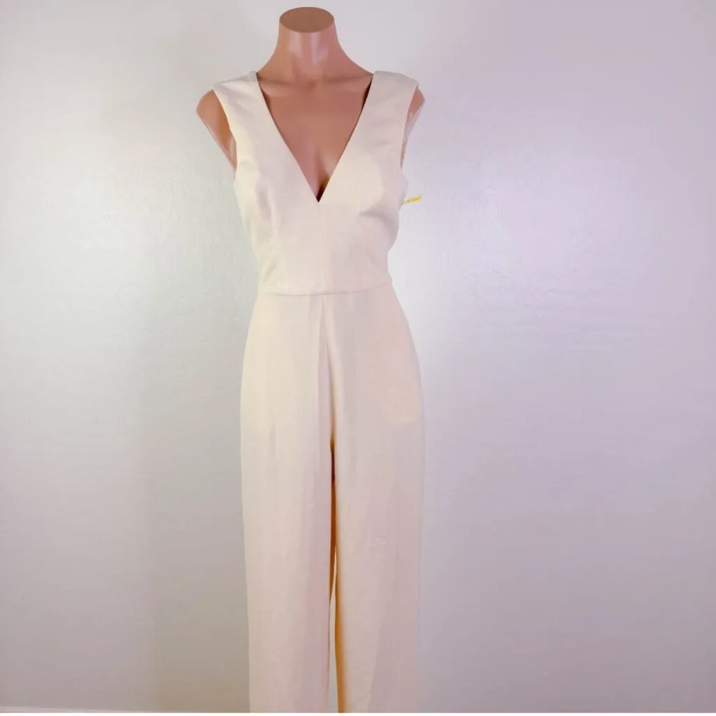 Dress the Population Sandra Stretch Crepe Plunging V Wide Leg Jumpsuit size XS - Image 6