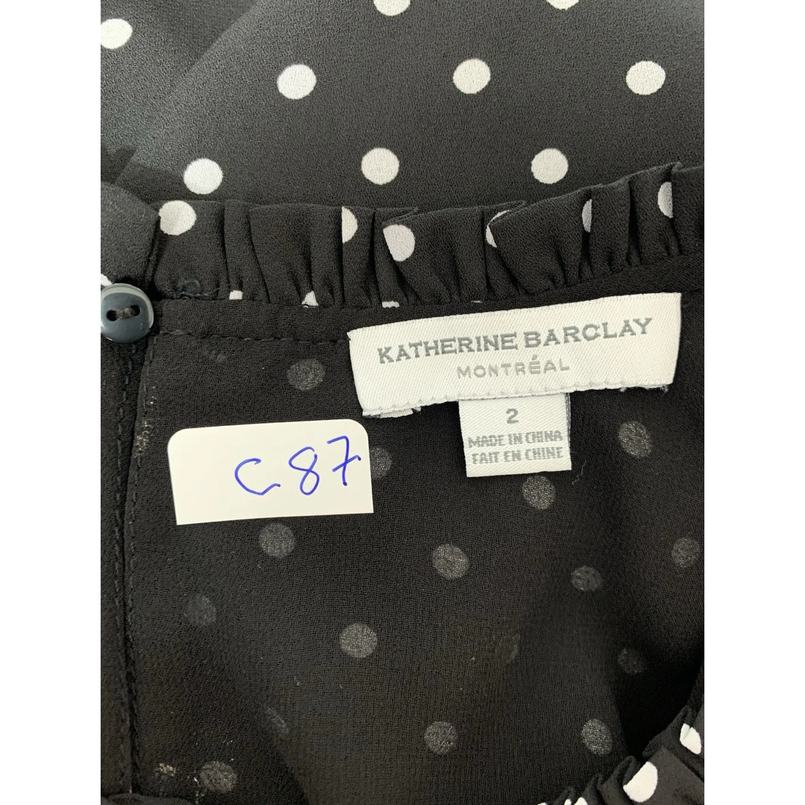 Katherine Barclay Size 2 Women’s Black Polca Dot - Image 5