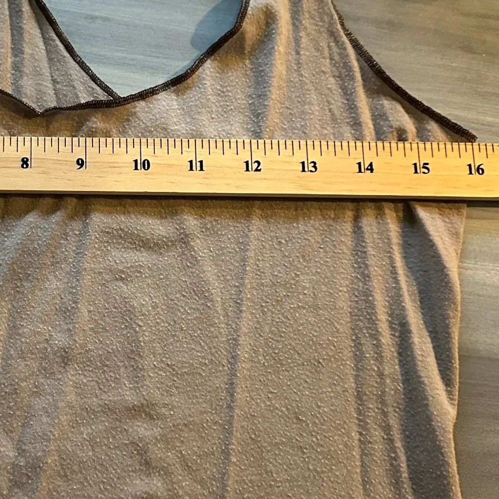 Abercrombie & Fitch Y2K Vintage Twisted Racerback Tank Top in Taupe Size Large - Image 9