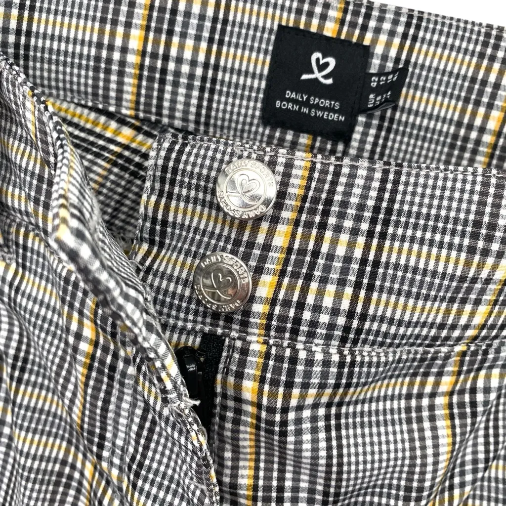 Daily Sports Of Sweden Performance Golf Pants Bumble Bee Plaid Size 12 - Image 10
