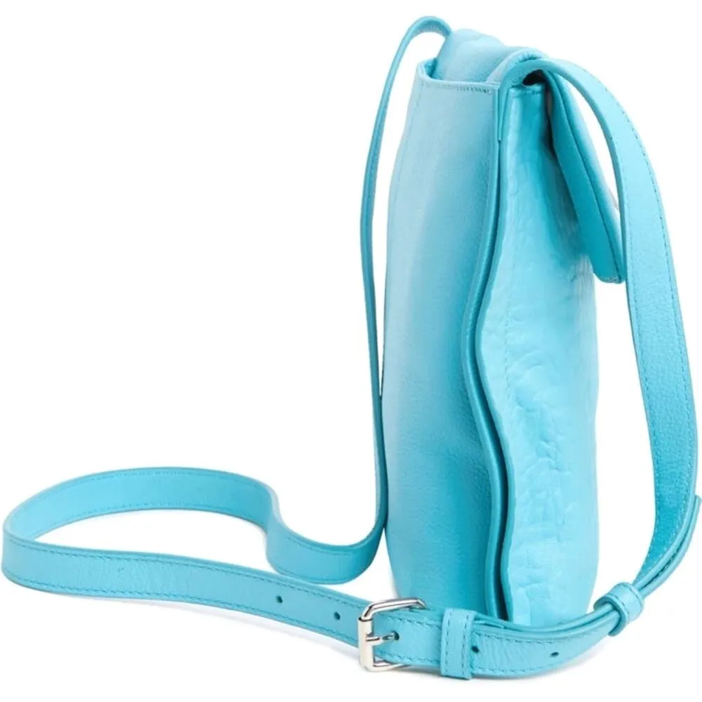 Vince Camuto Livy Large Leather Crossbody Bag - Pool Aqua - Image 4