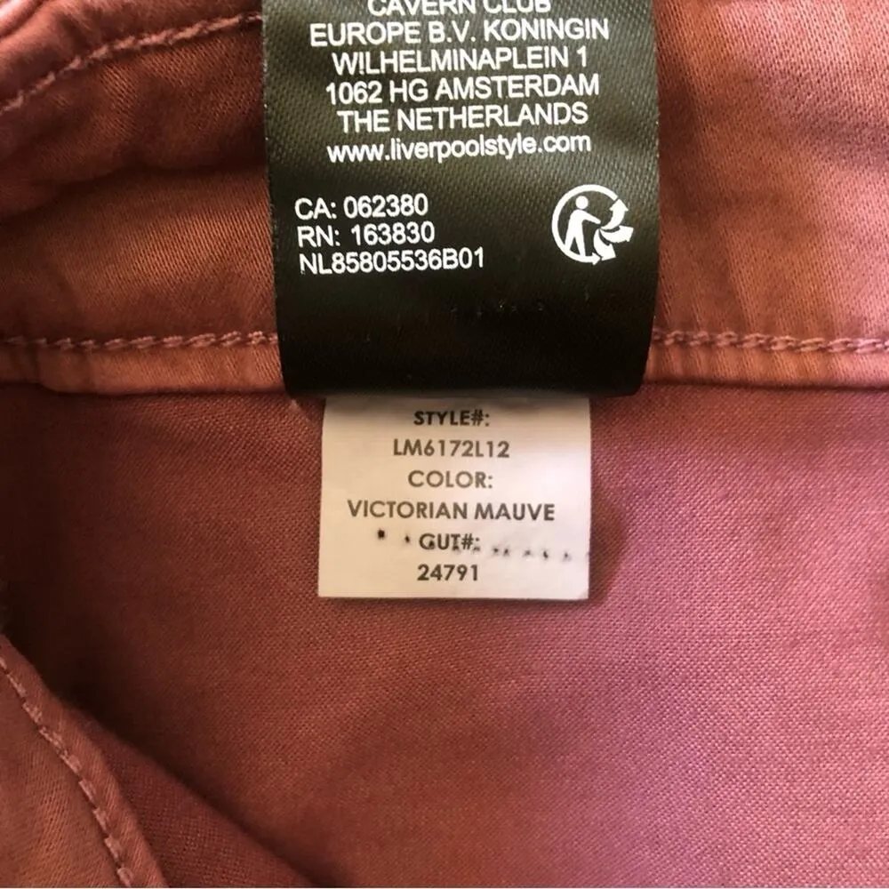 Liverpool Los Angeles NWT Casual Cool Utility Skirt Victorian Mauve Size 6/28 - Image 6