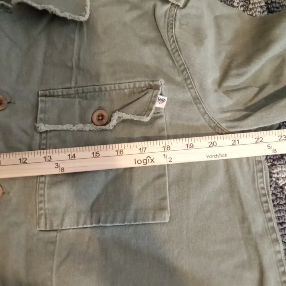 Love Live Rovk By Junk Food Green Military Style Jacket Womens Large - Image 9