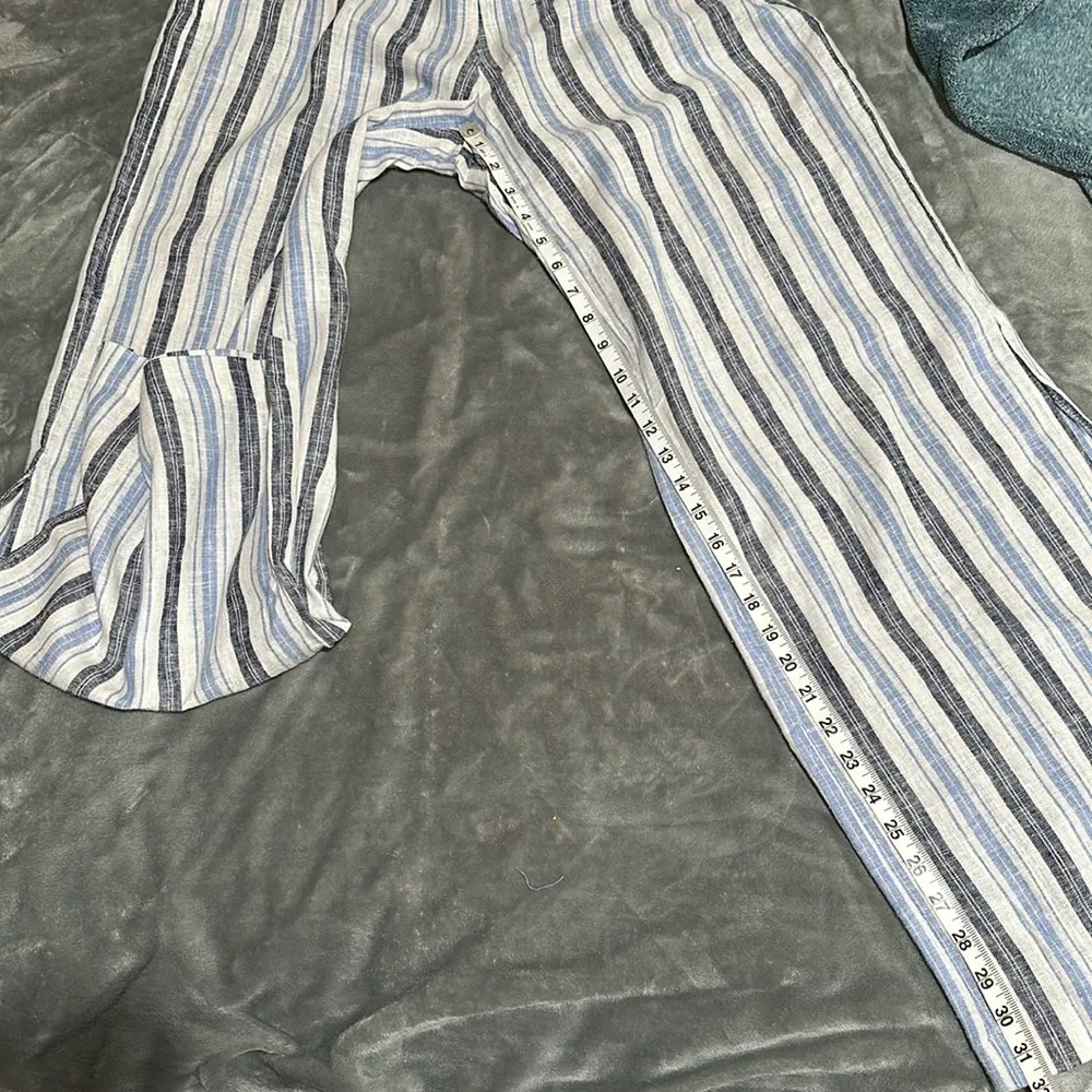 Anthropologie DREW Whitney size medium striped blue pant - Image 11