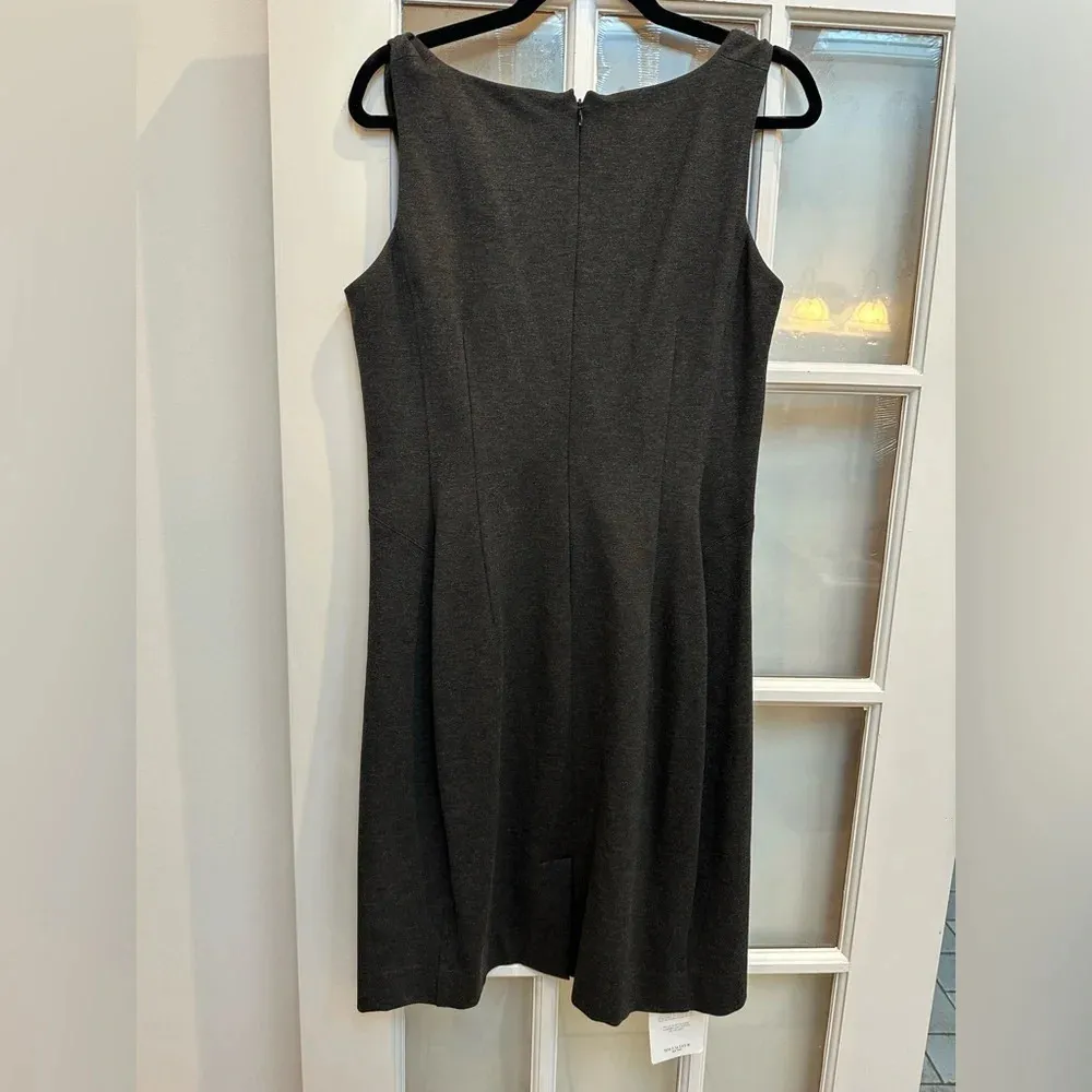 M.M.LaFleur The Lydia Dress Textured Ponte Cinder Grey Knee Length Size 16 NWT - Image 4