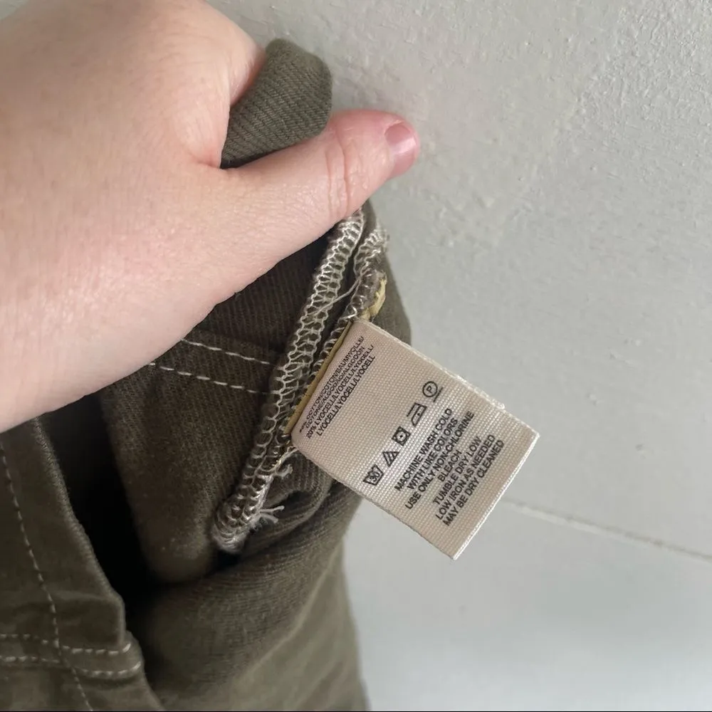 Free People Women’s 0 Splendor in the Grass Army Green Skirt Denim Mini - Image 6