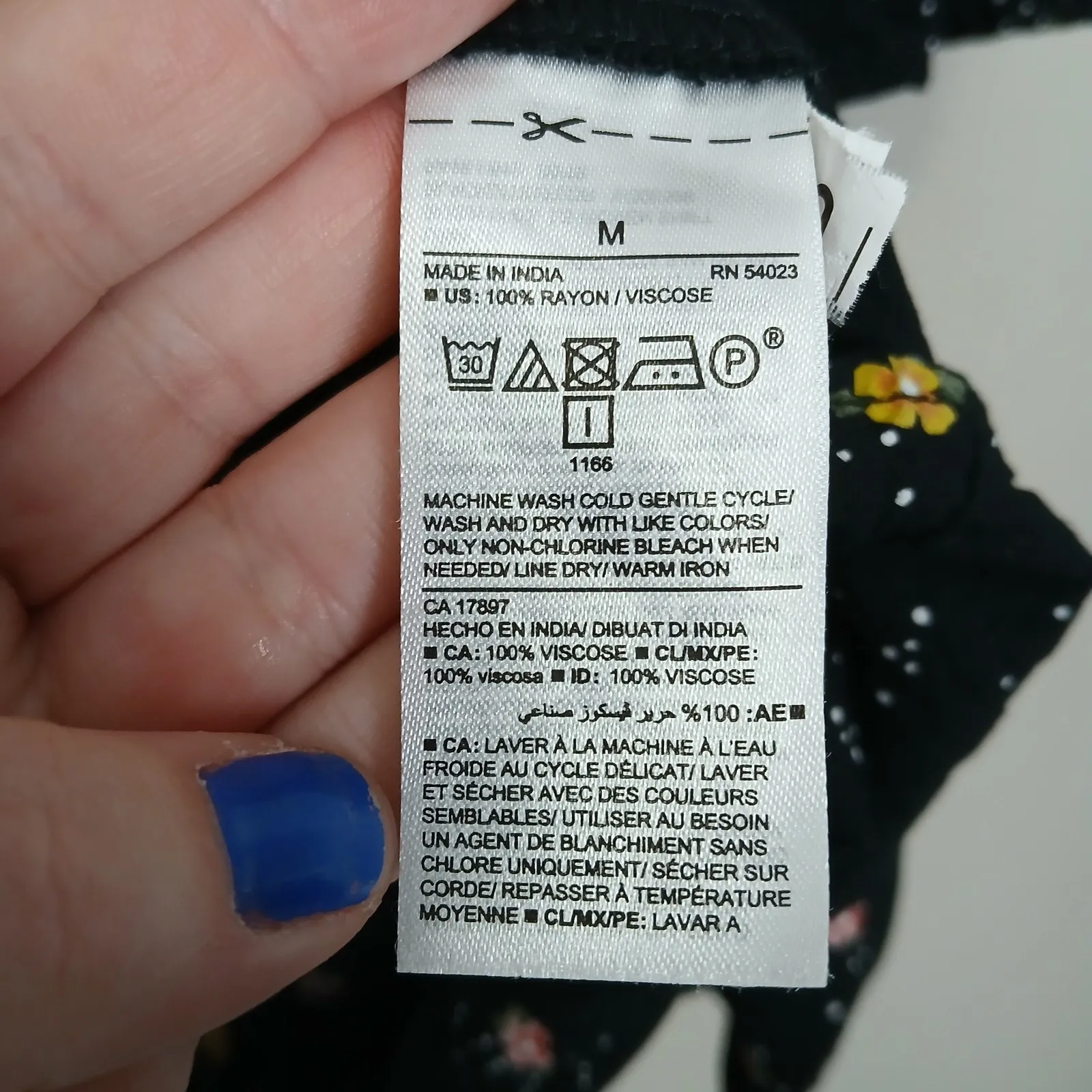 Old Navy Women's Black Floral Print Ruffle Sleeve Mini Dress Size M - Image 7