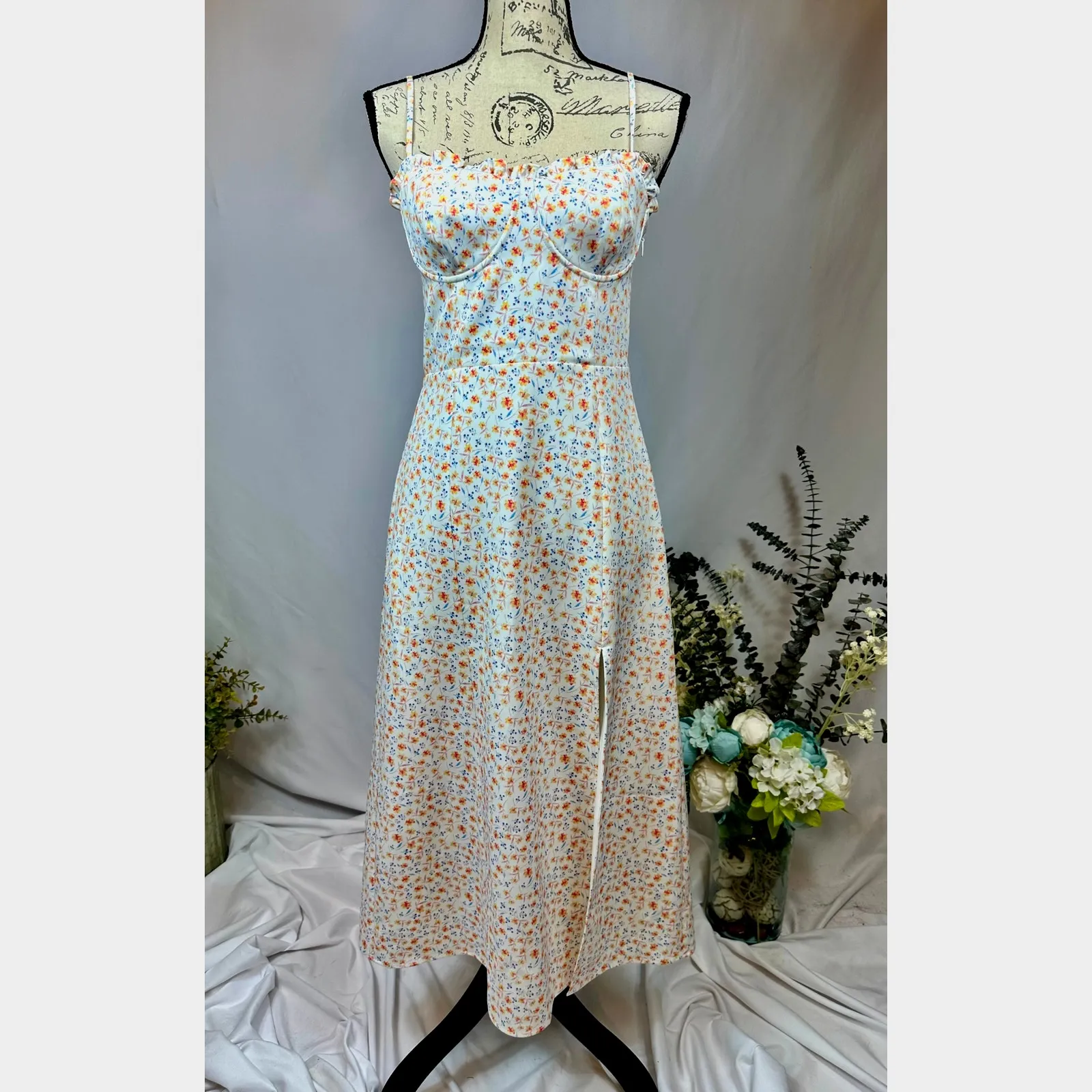 French Connection Camille Sleeveless Floral Midi Dress 6 - Image 5