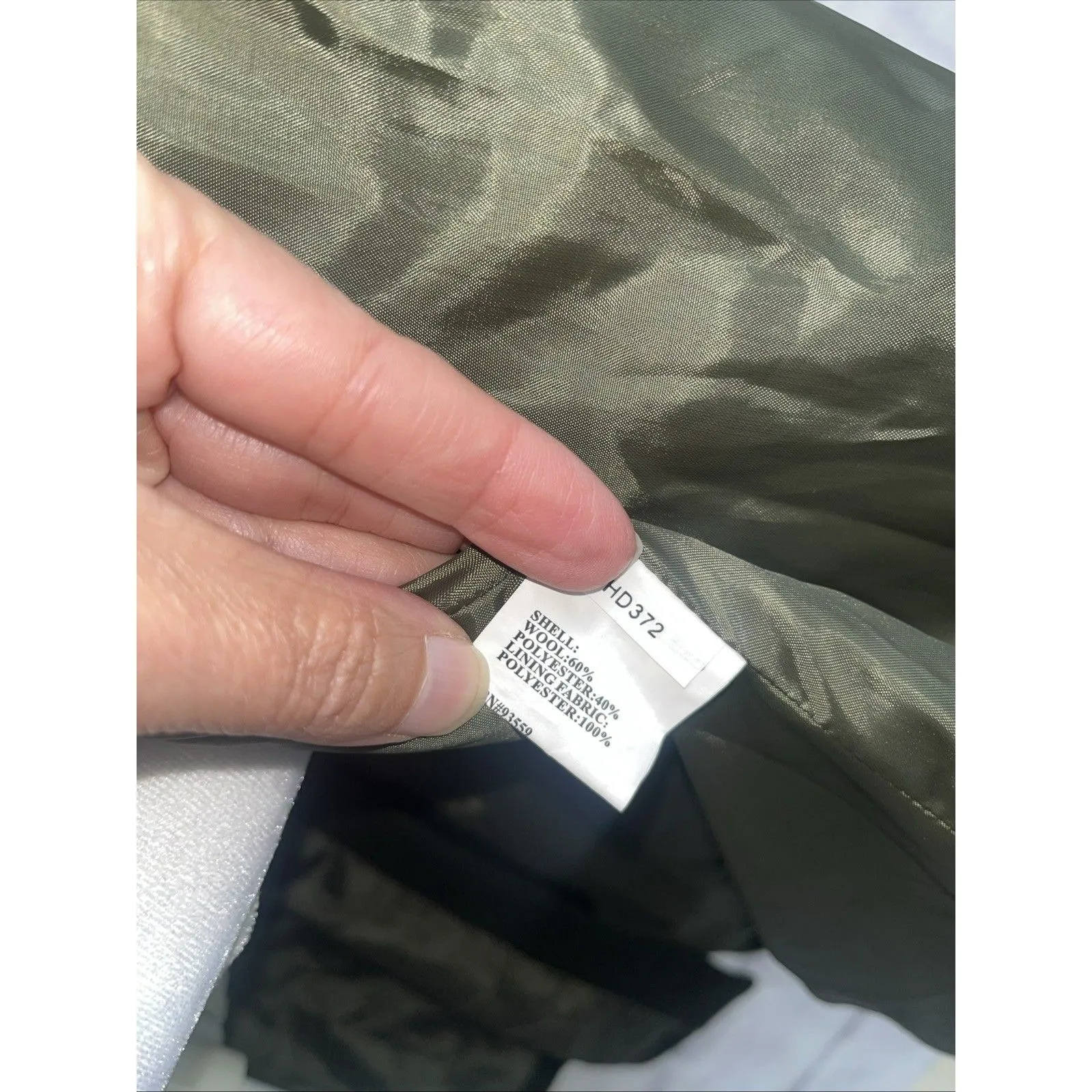 Peppe Peluso Women’s NWT Preppy Double Breasted Wool Blend Trench Coat Size M Green Size M - Image 8