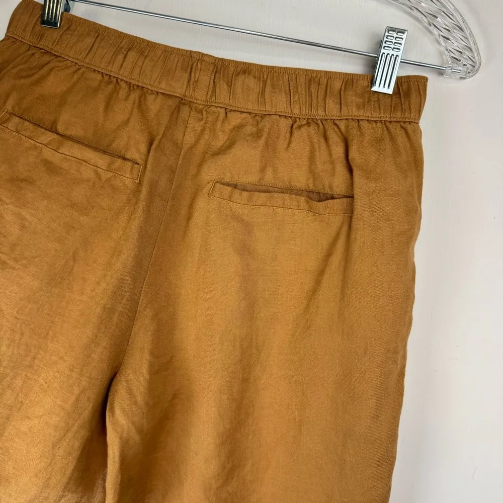 Tahari Womens 100% Linen Bermuda Shorts Sz Small Tan Relaxed Lagenlook - Image 10