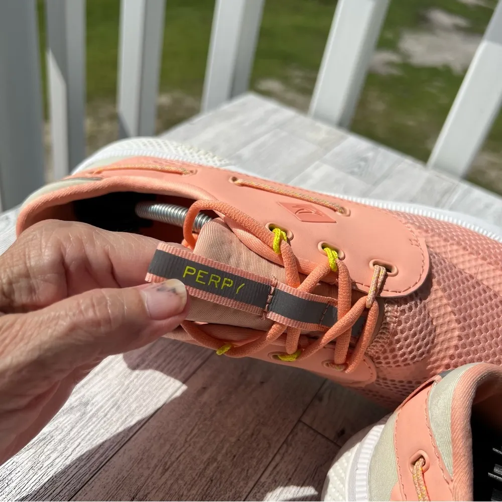 Sperry Women’s 7 SEAS Boat Shoes - Peach Size 10 Athletic Lightweight - Image 6