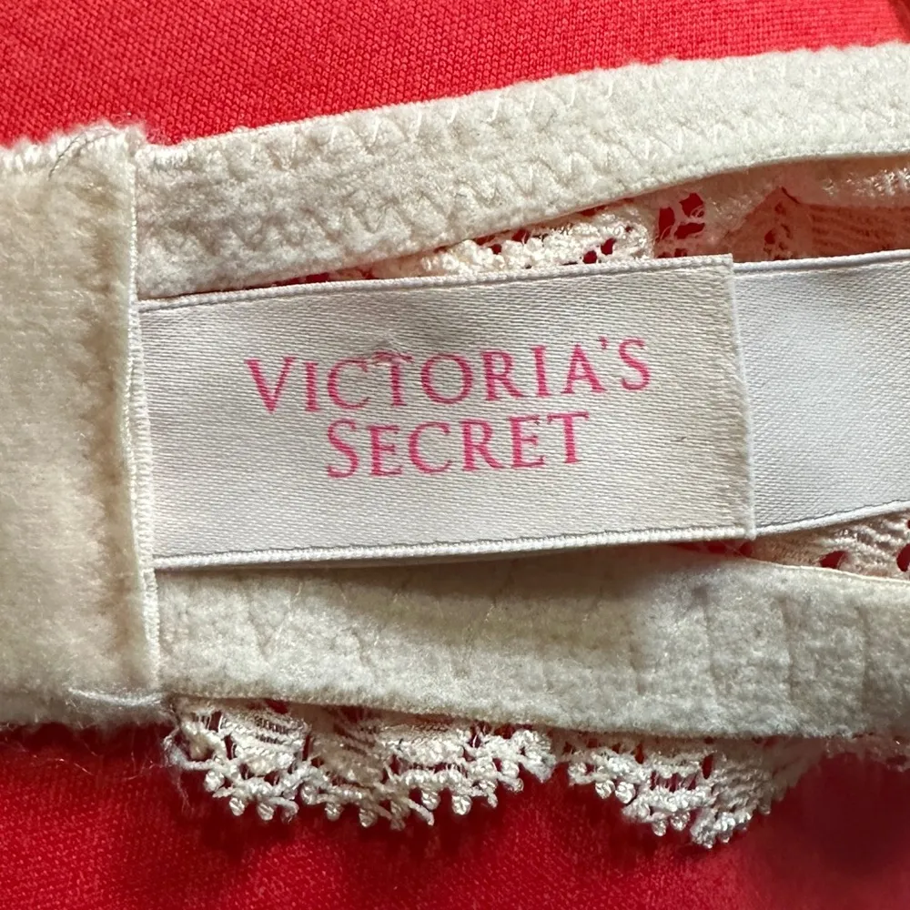 Victoria's Secret Dream Angels Push Up Bra Orange Cherry Blossoms Lace 36D - Image 15