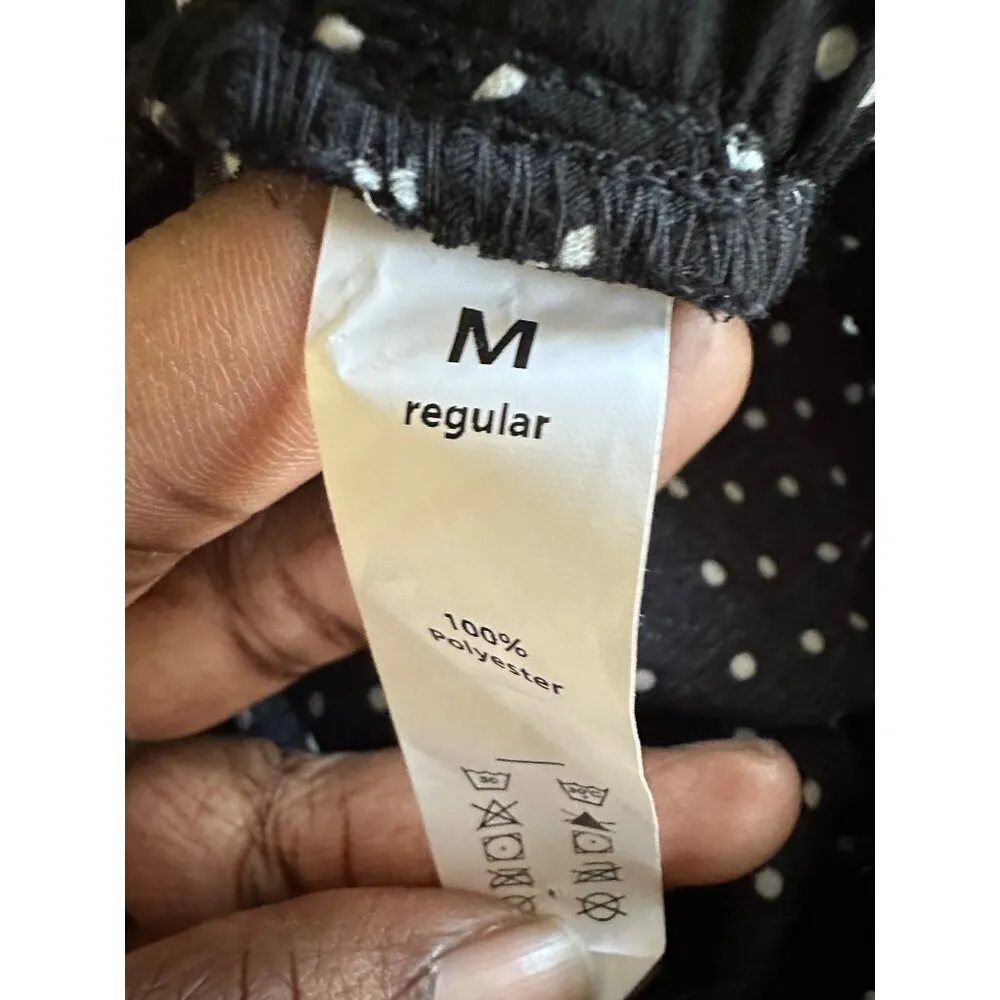 Halara Mid Rise Side Picket Wide Leg Polka Dot Resort Pants NWOT Size M 8-10 - Image 6