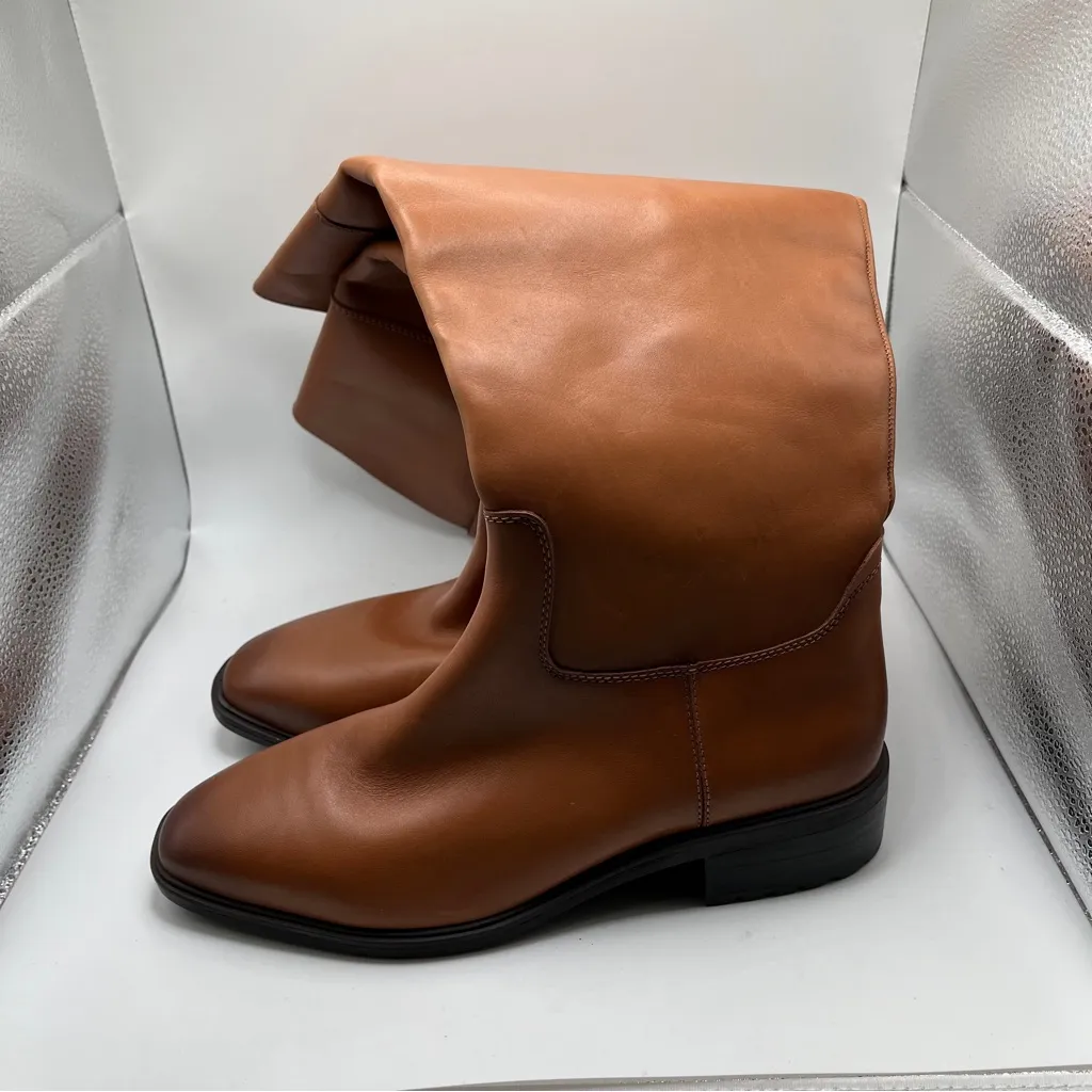 NWOB Sam Edelman Women's Drina Wide Calf Knee High Boot size 8 brown leather - Image 2